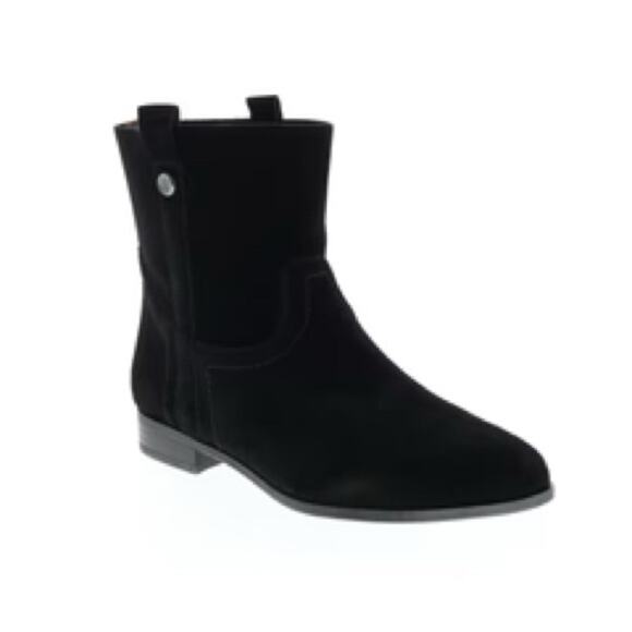 Frye Sarah Pull On Suede Shortie boots black - 6.5 M - Picture 1 of 12